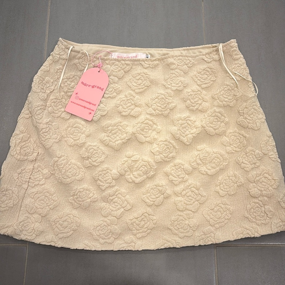 mure grand pressed roses mini skirt
